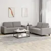 Image de Ensemble De Canapés 2 Pcs Taupe Tissu Vidaxl