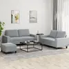 Image de Ensemble De Canapés 3 Pcs Gris Clair Tissu Vidaxl