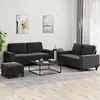 Image de Ensemble De Canapés 3 Pcs Noir Tissu Vidaxl