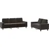 Image de Ensemble De Canapés 2 Pcs Noir Tissu Vidaxl