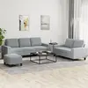 Image de Ensemble De Canapés 3 Pcs Gris Clair Tissu Vidaxl
