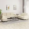 Image de Ensemble De Canapés 3 Pcs Crème Tissu Vidaxl
