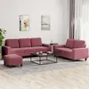 Image de vidaXL Ensemble de Canapés 3 pcs Sièges avec Coussins Canapés avec Accoudoirs et Dossier Meubles avec Repose-pied Salon 3201912
