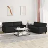 Image de Ensemble De Canapés 2 Pcs Noir Similicuir Vidaxl