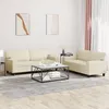 Image de Ensemble De Canapés 2 Pcs Crème Similicuir Vidaxl