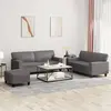 Image de Ensemble De Canapés 3 Pcs Gris Similicuir Vidaxl