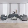 Image de Ensemble De Canapés 3 Pcs Gris Foncé Velours Vidaxl