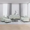 Image de Ensemble De Canapés 4 Pcs Gris Clair Velours Vidaxl