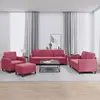 Image de Ensemble De Canapés 4 Pcs Rouge Bordeaux Velours Vidaxl