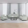 Image de Ensemble De Canapés 3 Pcs Avec Coussins Gris Clair Velours Vidaxl