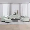 Image de Ensemble De Canapés 4 Pcs Avec Coussins Gris Clair Velours Vidaxl