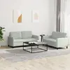 Image de Ensemble De Canapés 2 Pcs Gris Clair Velours Vidaxl