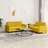 Image de Ensemble De Canapés 2 Pcs Jaune Velours Vidaxl