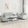 Image de Ensemble De Canapés 3 Pcs Gris Clair Velours Vidaxl