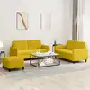 Image de Ensemble De Canapés 3 Pcs Jaune Velours Vidaxl