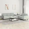 Image de Ensemble De Canapés 2 Pcs Gris Clair Velours Vidaxl