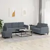 Image de Ensemble De Canapés 3 Pcs Gris Foncé Velours Vidaxl
