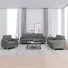 Image de vidaXL Ensemble de canapés 3 pcs avec coussins Gris foncé Tissu 3202055
