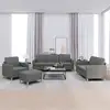 Image de Ensemble De Canapés 4 Pcs Avec Coussins Gris Foncé Tissu Vidaxl