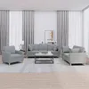 Image de vidaXL Ensemble de canapés 3 pcs coussins gris clair tissu 3202070