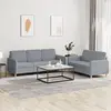 Image de Ensemble De Canapés 2 Pcs Avec Coussins Gris Clair Tissu Vidaxl