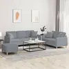 Image de Ensemble De Canapés 3 Pcs Coussins Gris Clair Tissu Vidaxl
