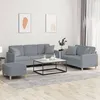 Image de vidaXL Ensemble de canapés 3 pcs coussins gris clair tissu 3202142