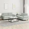 Image de Ensemble De Canapés 2 Pcs Avec Coussins Gris Clair Velours Vidaxl