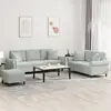 Image de Ensemble De Canapés 3 Pcs Avec Coussins Gris Clair Velours Vidaxl