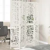 Image de vidaXL Cloison de Séparation 4 Panneaux Séparateur de Pièce Écran dIntimité Paravent de Salon Chambre Blanc Bois de 358739