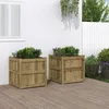 Image de vidaXL Jardinières 2 pcs bois de pin imprégné 837433