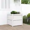 Image de Jardinière Blanc 70x70x70 Cm Bois De Pin Massif Vidaxl