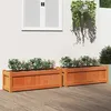 Image de Jardinières 2 Pcs Cire Marron Bois De Pin Massif Vidaxl