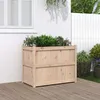 Image de vidaXL Jardinière Lit Surélevé Bac à Fleurs Pot de Plantes Boîte à Fleurs Jardin Patio Terrasse Balcon Marron Bois de 837469
