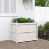 Image de Jardinière Blanc 90x50x70 Cm Bois De Pin Massif Vidaxl