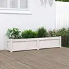 Image de Jardinière Blanc 150x31x31 Cm Bois Massif De Pin Vidaxl
