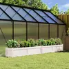Image de Jardinières 2 Pcs Blanc Bois De Pin Massif Vidaxl