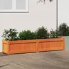 Image de Jardinière Cire Marron 150x31x31 Cm Bois De Pin Massif Vidaxl