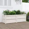 Image de Jardinière Blanc 150x50x50 Cm Bois Massif De Pin Vidaxl