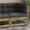 Image de vidaXL Canapé dAngle de Jardin avec Coussins Siège avec Dossier Meuble de Terrasse Patio Arrière-cour Extérieur Bois de 838068