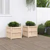 Image de Jardinières 2 Pcs Bois De Pin Massif Vidaxl