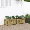 Image de Jardinières 2 Pcs Bois De Pin Imprégné Vidaxl