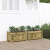 Image de vidaXL Jardinières 2 pcs Lits Surélevé Bacs à Fleurs Pots de Plantes Boîtes à Fleurs Jardin Patio Terrasse Bois de Pin 837448