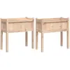 Image de Jardinières 2 Pcs Avec Pieds Bois De Pin Massif Vidaxl