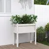 Image de Jardinières Avec Pieds Blanc 70x31x70 Cm Bois De Pin Massif Vidaxl