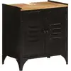 Image de Armoire De Lavabo De Salle De Bain Fer Et Bois De Manguier Vidaxl