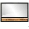 Image de Miroir avec étagère verre et bois massif manguier vidaXL