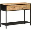 Image de Table Console 100x35x76 Cm Bois Massif De Manguier Et Fer Vidaxl