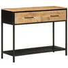Image de vidaXL Table Console Bout de Canapé avec 2 Tiroirs Table dAppoint Meuble de Salon Entrée Couloir Bois Massif de 358581