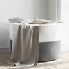Image de vidaXL Panier à Linge Corbeille à Linge avec Poignées Coffre à Linge avec Rangement Organisateur de Salle de Bain Gris 358469